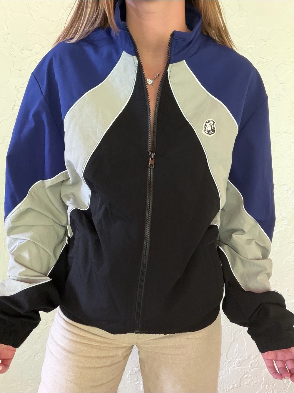 Billionaire Boys Club Black, Blue & Gray Colorblock Windbreaker